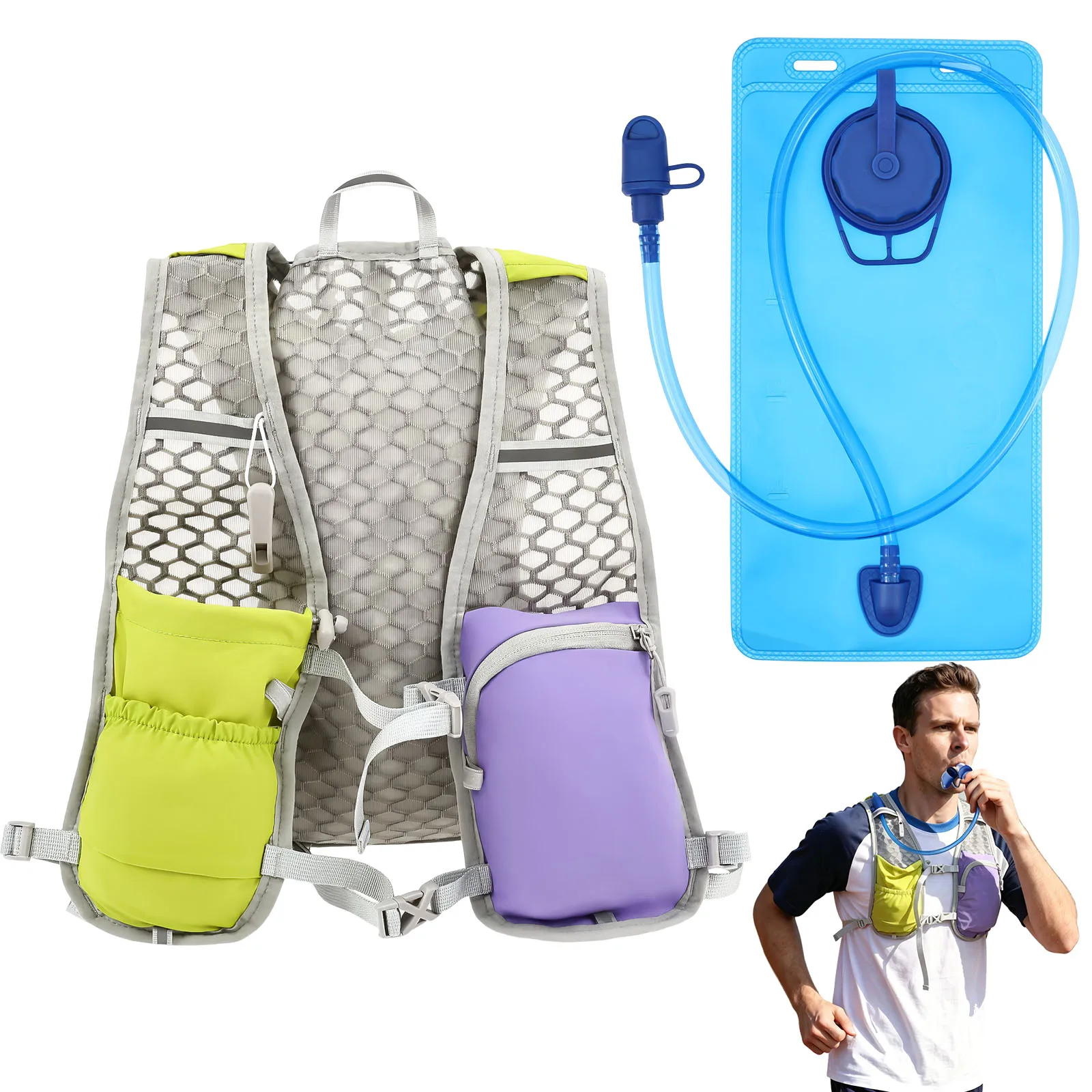 Running Vest for Men Women Lightweight Reflective Hydration Backpack Adjustable Chest Strap Hydration Vest for Marathon Hiking
Running Vest for Men Women Lightweight Reflective Hydration Backpack Adjustable Chest Strap Hydration Vest for Marathon Hiking