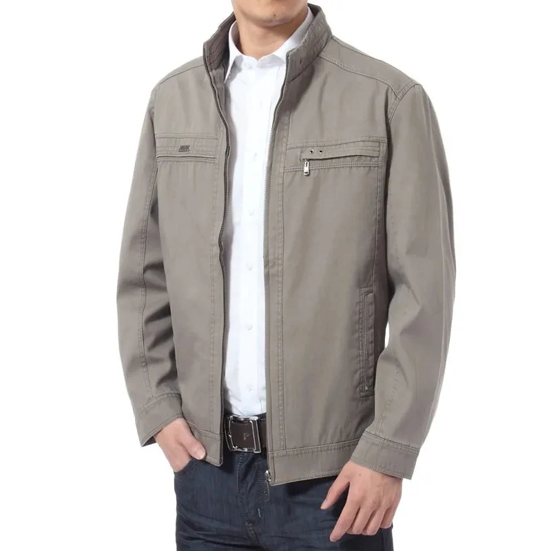 Men's Jacket Stand Collar Casual Jaqueta Masculina Spring Autumn Zipper Solid Business Coat Ropa Hombre Cotton Outerwear Male
Men's Jacket Stand Collar Casual Jaqueta Masculina Spring Autumn Zipper Solid Business Coat Ropa Hombre Cotton Outerwear Male