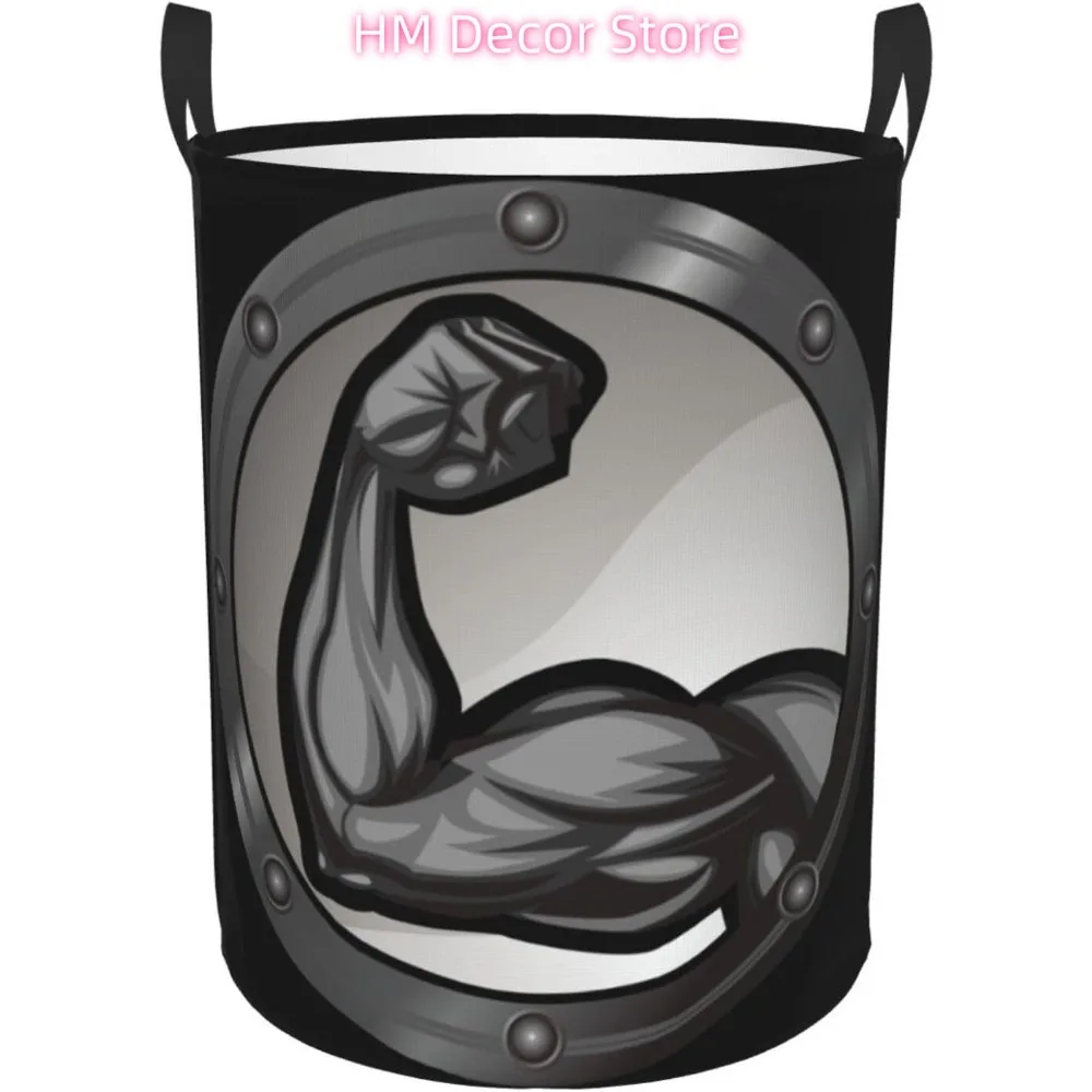 Laundry Basket,Bicep Flex Muscle Bathroom Organizer Basket Waterproof Foldable Cloth Hamper with Lining for Home Storage
Laundry Basket,Bicep Flex Muscle Bathroom Organizer Basket Waterproof Foldable Cloth Hamper with Lining for Home Storage