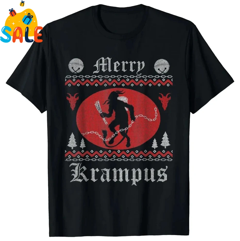 Merry Krampus Horror Ugly Christmas Sweater Evil Xmas Pajama T-Shirt 100% Cotton O-Neck Short Sleeve Summer Casual Mens T-shirt
Merry Krampus Horror Ugly Christmas Sweater Evil Xmas Pajama T-Shirt 100% Cotton O-Neck Short Sleeve Summer Casual Mens T-shirt