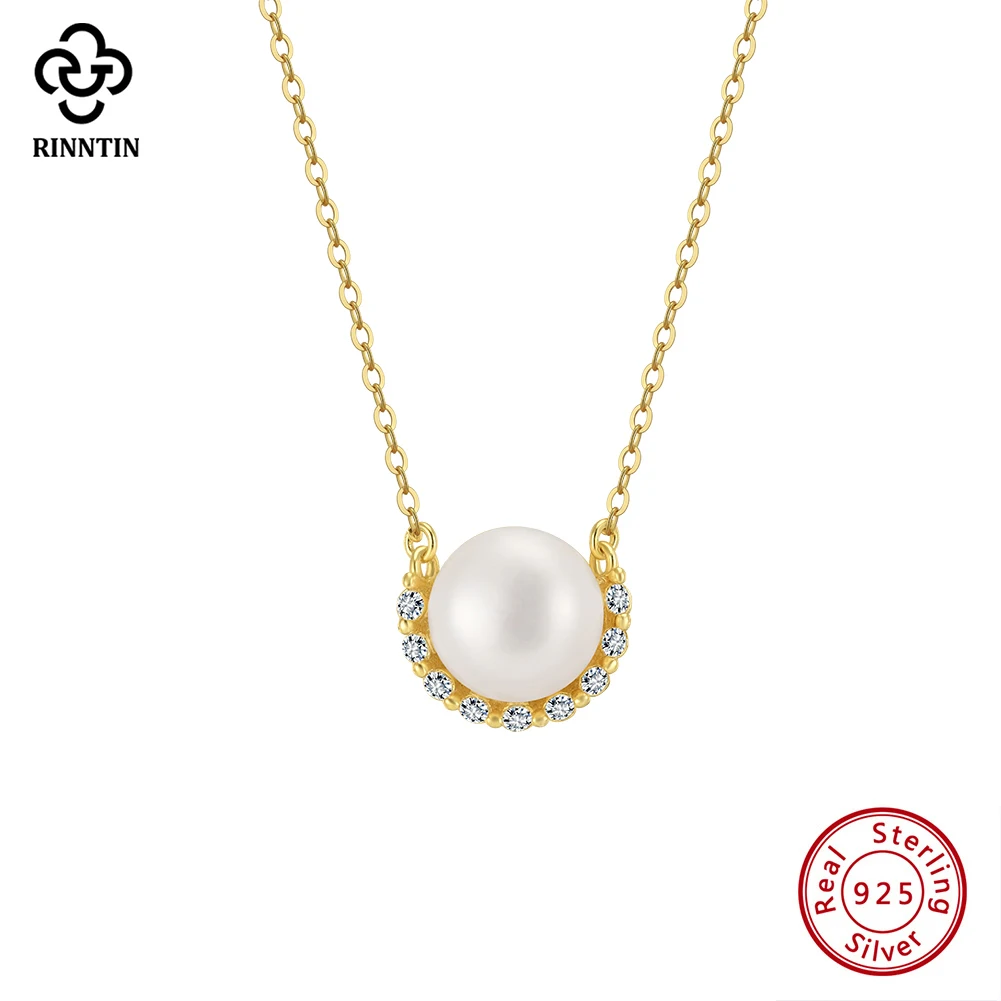Rinntin Simple 925 Sterling Silver Classic Pearl Necklace Zirconia Female Chain Clavicle Necklaces Wedding Fine Jewelry GPN87
Rinntin Simple 925 Sterling Silver Classic Pearl Necklace Zirconia Female Chain Clavicle Necklaces Wedding Fine Jewelry GPN87
