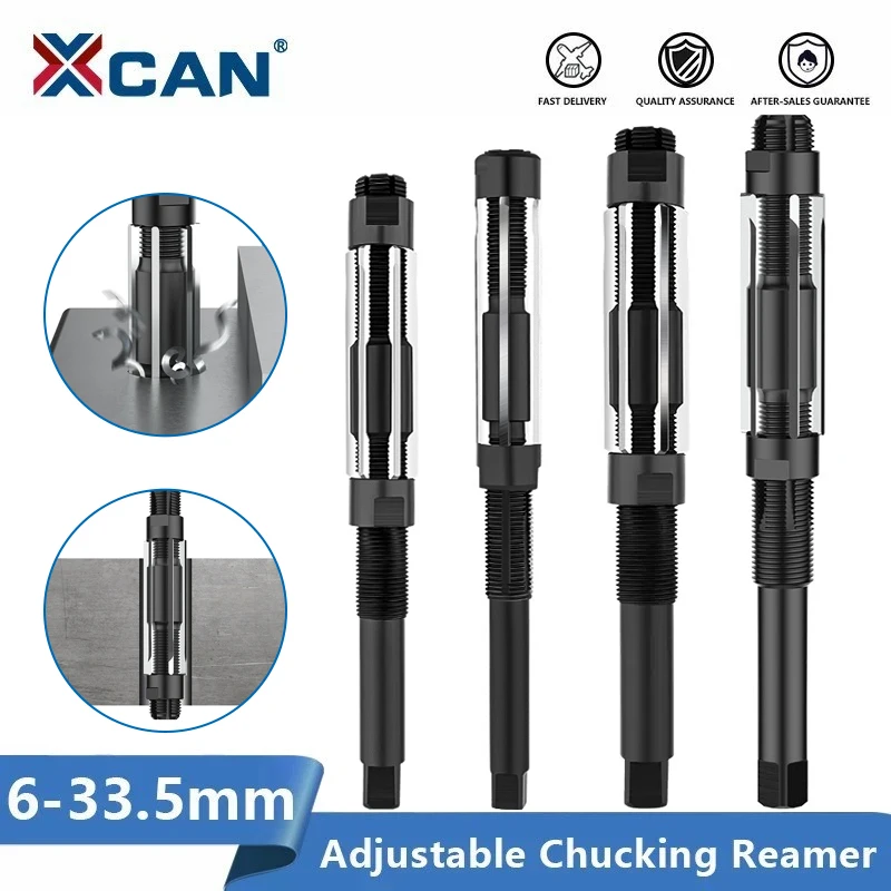 XCAN 1pc HSS Adjustable Hand Reamer Alloy Steel Reamer 6-33.5mm Precision Hole Finishing Tool for Machine Cutting
XCAN 1pc HSS Adjustable Hand Reamer Alloy Steel Reamer 6-33.5mm Precision Hole Finishing Tool for Machine Cutting