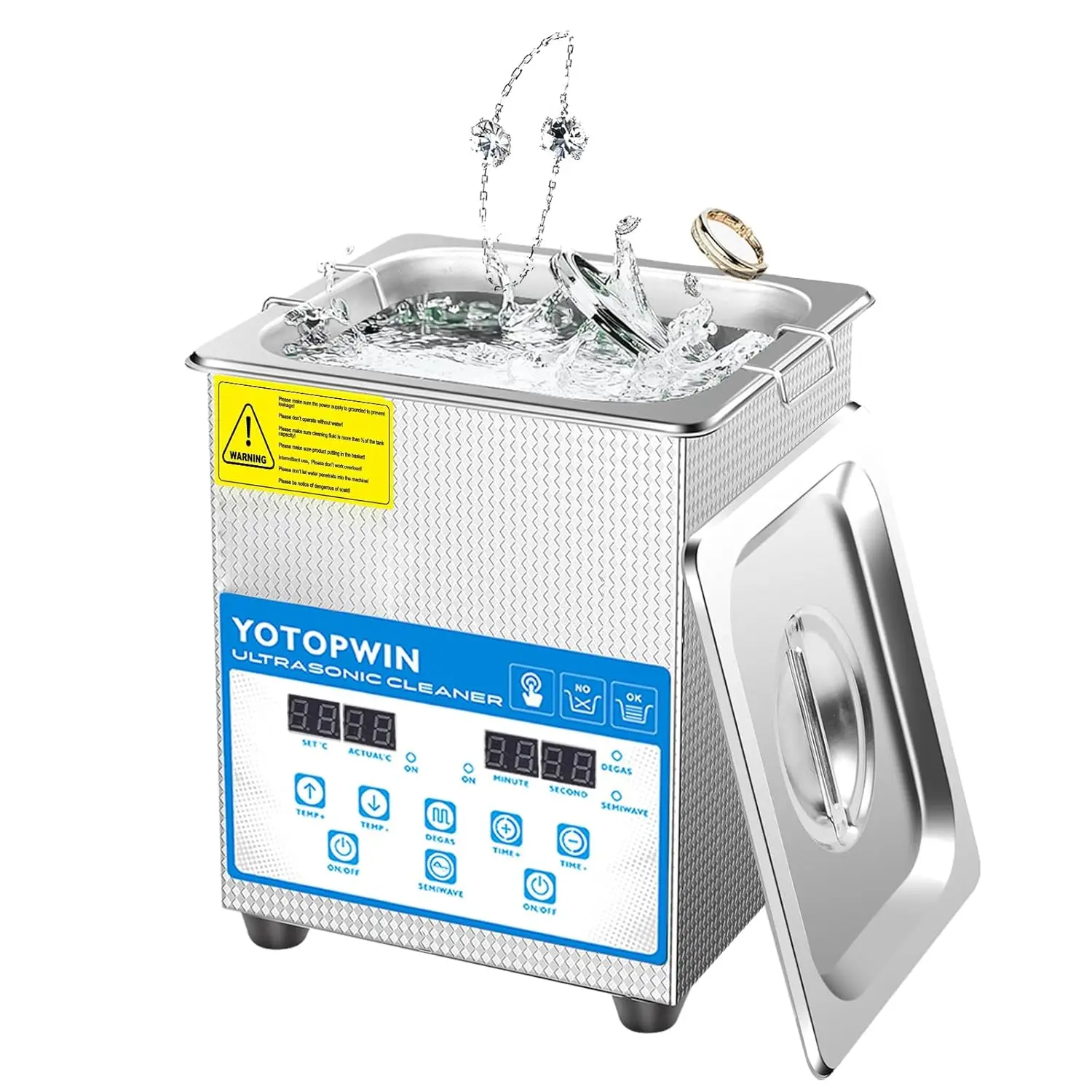 Professional Ultrasonic Cleaner with Digital Timer & Heater, 2L Capacity for Jewelry, Tools, and More
Professional Ultrasonic Cleaner with Digital Timer & Heater, 2L Capacity for Jewelry, Tools, and More