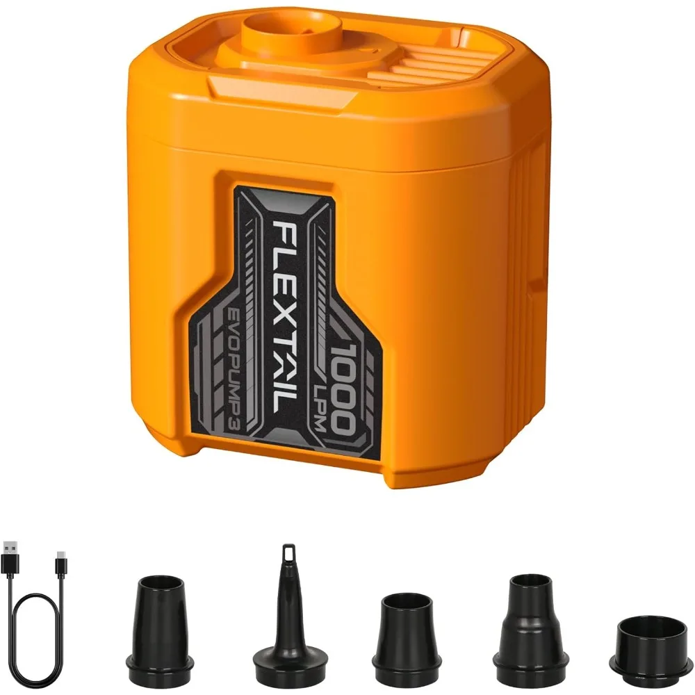 FLEXTAILGEAR 5KPa Air Mattress Pump,1000L/min Ultra Large Air Flow Air Pump for Inflatables, Rechargeable Inflatable Bed Pumps
FLEXTAILGEAR 5KPa Air Mattress Pump,1000L/min Ultra Large Air Flow Air Pump for Inflatables, Rechargeable Inflatable Bed Pumps
