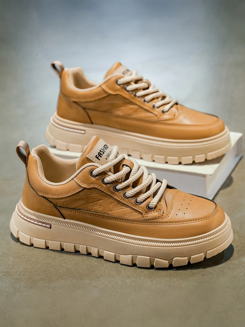 Men's Fashionable Spring Autumn High Top Sports Shoes Anti-Slip Wear-Resistant Increased Height Casual Leather Shoes
Men's Fashionable Spring Autumn High Top Sports Shoes Anti-Slip Wear-Resistant Increased Height Casual Leather Shoes