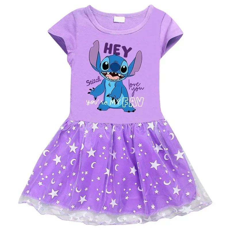 Disney Mickey Mouse 2024 New Girl Dress Short Sleeve Stitch Summer Girl Star Mesh T-shirt Princess Skirt
Disney Mickey Mouse 2024 New Girl Dress Short Sleeve Stitch Summer Girl Star Mesh T-shirt Princess Skirt