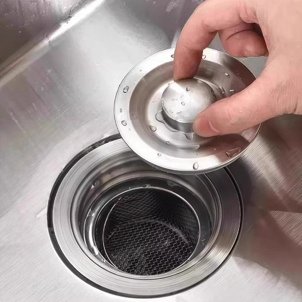 Stainless Steel Cover Kitchen Thickened Sink Stopper Drain Cover Double-sink Water Plug Sink Silicone Water-blocking Accessories
Stainless Steel Cover Kitchen Thickened Sink Stopper Drain Cover Double-sink Water Plug Sink Silicone Water-blocking Accessories