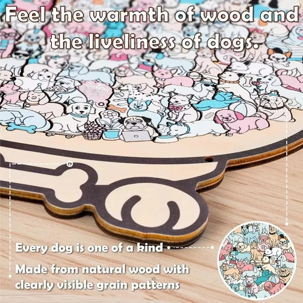 135-piece Morandi-colored Dog-shaped Puzzle Macaron Color with Dog Silhouette Frame Dog Wooden Jigsaw Puzzle Cute Dogs Shape
135-piece Morandi-colored Dog-shaped Puzzle Macaron Color with Dog Silhouette Frame Dog Wooden Jigsaw Puzzle Cute Dogs Shape