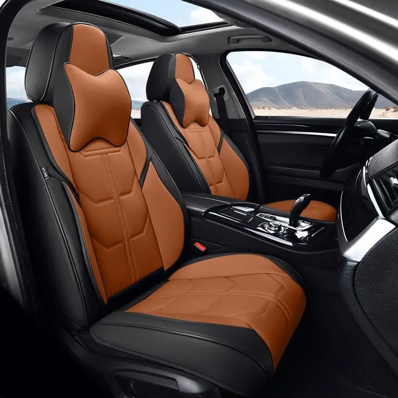 Чехлы на передние сиденья, универсальные чехлы на сиденья для автомобилей из 2 предметов, водонепроницаемые защитные чехлы из искусственной кожи с подушкой для головы, автомобильное место
Чехлы на передние сиденья, универсальные чехлы на сиденья для автомобилей из 2 предметов, водонепроницаемые защитные чехлы из искусственной кожи с подушкой для головы, автомобильное место