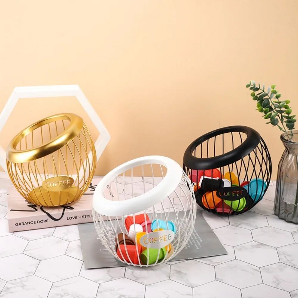 Iron Coffee Pod Holder Large Capacity Multipurpose Espresso Capsule Holder Container Candy Basket Living Room Storage Supplies
Iron Coffee Pod Holder Large Capacity Multipurpose Espresso Capsule Holder Container Candy Basket Living Room Storage Supplies