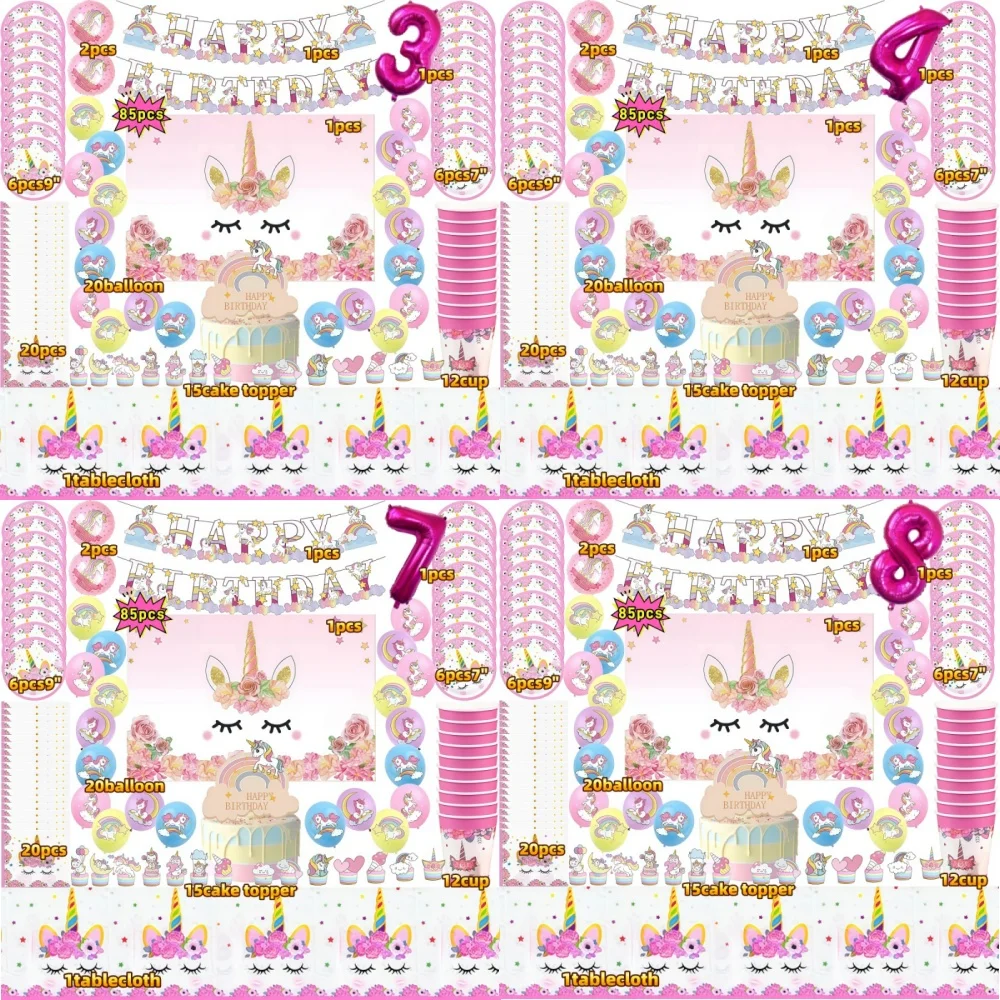 85 Pieces Unicorned Cutlery Set Paper Plates Paper Cups Backdrop Theme Party Birthday Party Anniversary Decorations Gifts Toys
85 Pieces Unicorned Cutlery Set Paper Plates Paper Cups Backdrop Theme Party Birthday Party Anniversary Decorations Gifts Toys