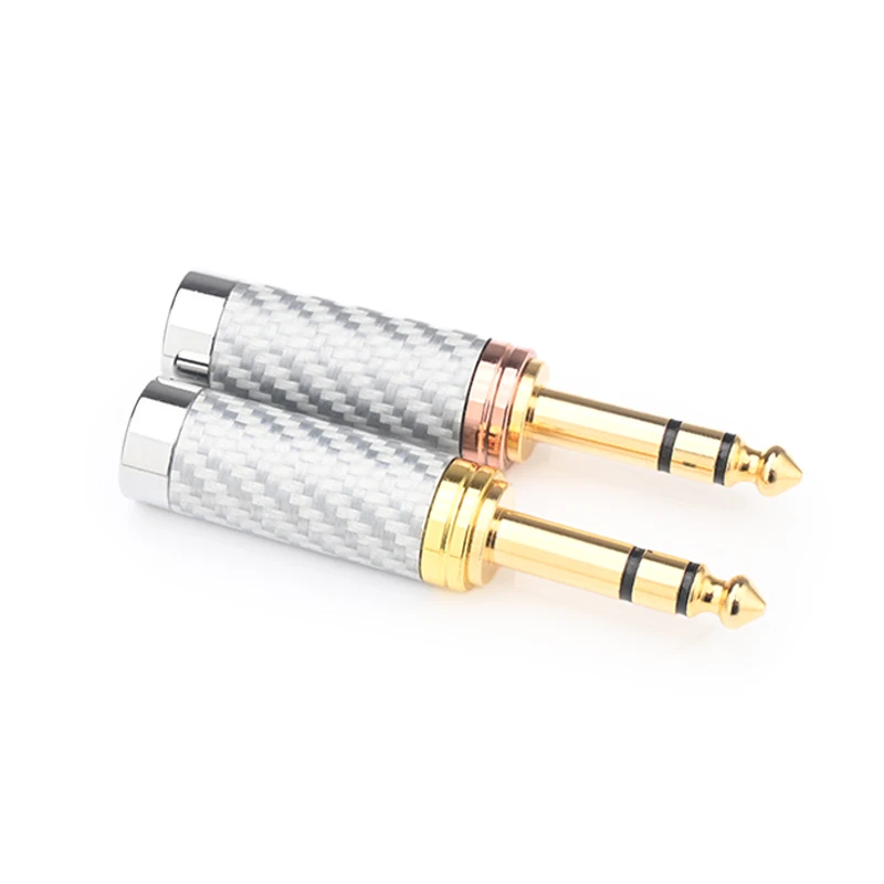 Hi-end 4PCS HiFi 6.5mm Audio Plug Carbon Fiber Gold-plated 6.5mm TRS Jack Connector for Speaker Adapter Cable
Hi-end 4PCS HiFi 6.5mm Audio Plug Carbon Fiber Gold-plated 6.5mm TRS Jack Connector for Speaker Adapter Cable