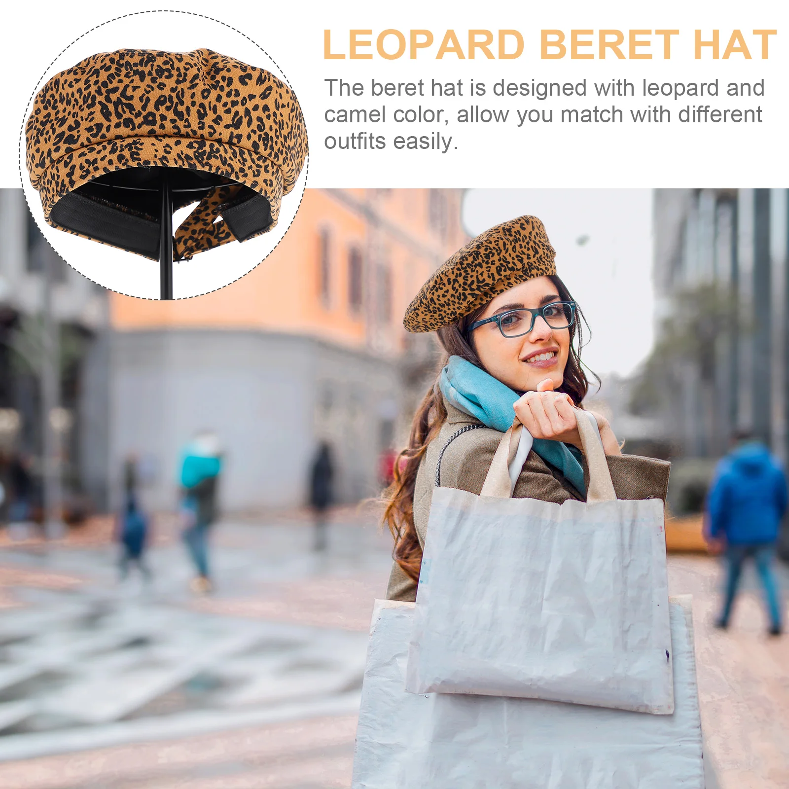 French Style Beret Hat Leopard Print Warm Winter Cap for Women Elegant Headwear Leisure Snow Sports Beanie
French Style Beret Hat Leopard Print Warm Winter Cap for Women Elegant Headwear Leisure Snow Sports Beanie