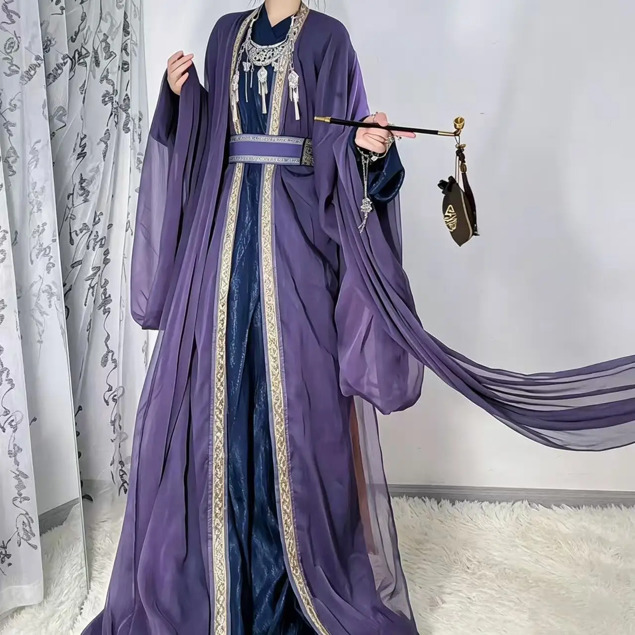 Original Purple Hanfu Men Women Traditional Chinese Ethnic Clothing Halloween Miaojiang Prince Cosplay Costume Youthful Hanfu
Original Purple Hanfu Men Women Traditional Chinese Ethnic Clothing Halloween Miaojiang Prince Cosplay Costume Youthful Hanfu