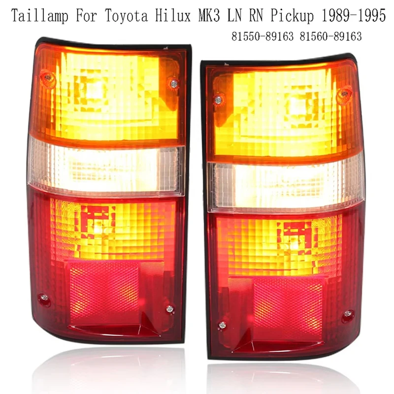 Задний фонарь, задний предупреждающий отражатель для Toyota Hilux MK3 LN RN Pickup 1989-1995 81550-89163 81560-89163
Задний фонарь, задний предупреждающий отражатель для Toyota Hilux MK3 LN RN Pickup 1989-1995 81550-89163 81560-89163