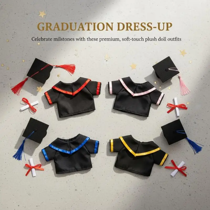Graduation Suit Fits 30Cm Plush Bear Clothes Accessories Multiple Colors Cloth Graduation Dress Dolls Clothes
Graduation Suit Fits 30Cm Plush Bear Clothes Accessories Multiple Colors Cloth Graduation Dress Dolls Clothes