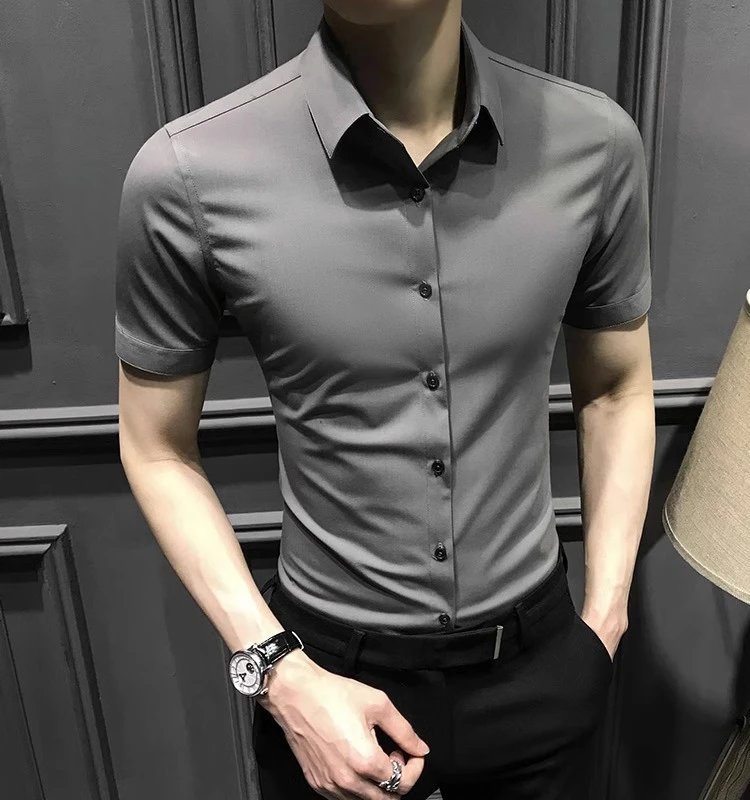 2026 New Men's Slim Fit Ice Silk Short Sleeve Shirt Fashionable Casual Business Style Youth Summer No Iron Treatment Shirt
2026 New Men's Slim Fit Ice Silk Short Sleeve Shirt Fashionable Casual Business Style Youth Summer No Iron Treatment Shirt