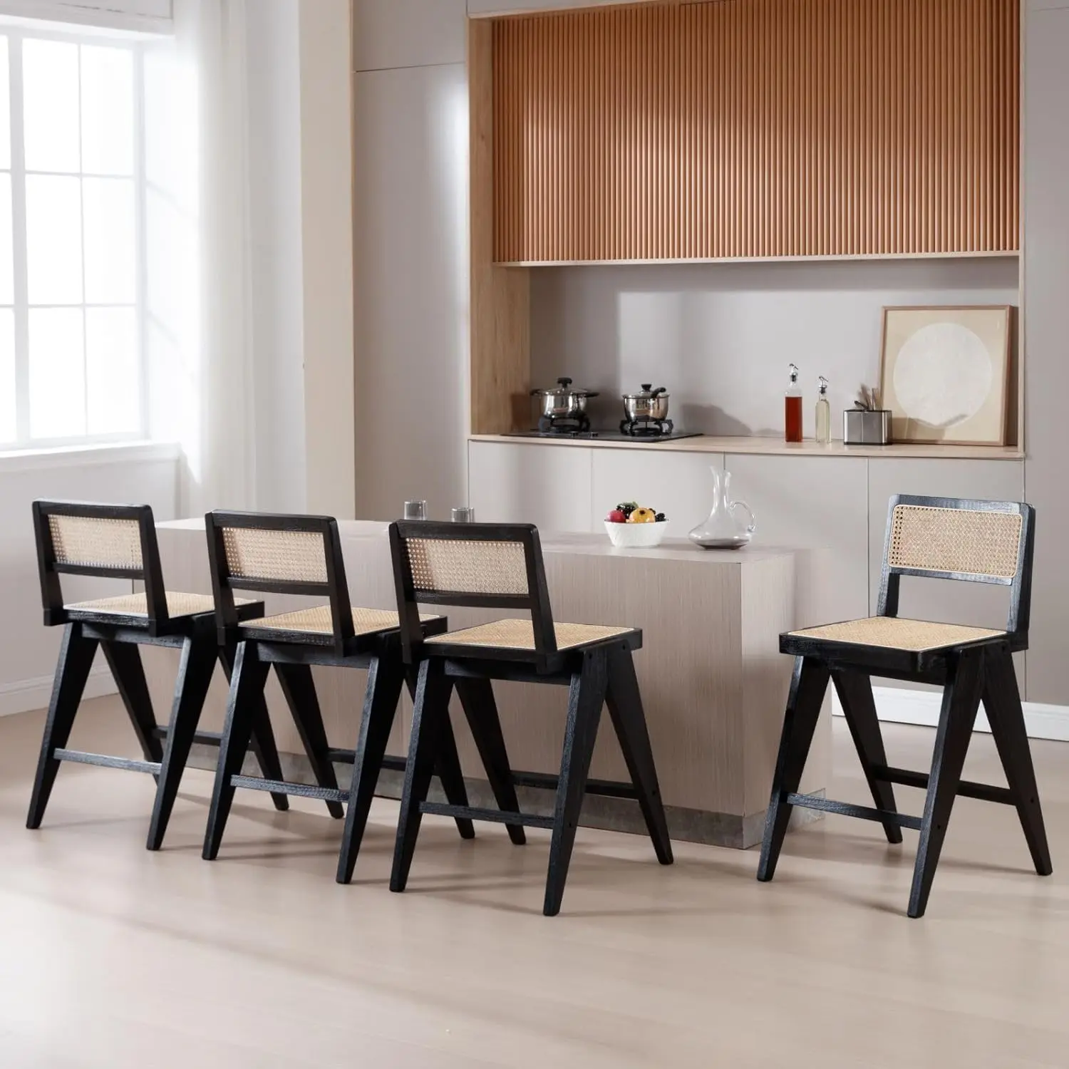 Набор из 4 барных стульев из ротанга 26 дюймов, в стиле середины века, плетеные стулья для кухонного стола с плетеным спинкой и подставкой для ног, без подлокотников, дерево, на заказ
Набор из 4 барных стульев из ротанга 26 дюймов, в стиле середины века, плетеные стулья для кухонного стола с плетеным спинкой и подставкой для ног, без подлокотников, дерево, на заказ