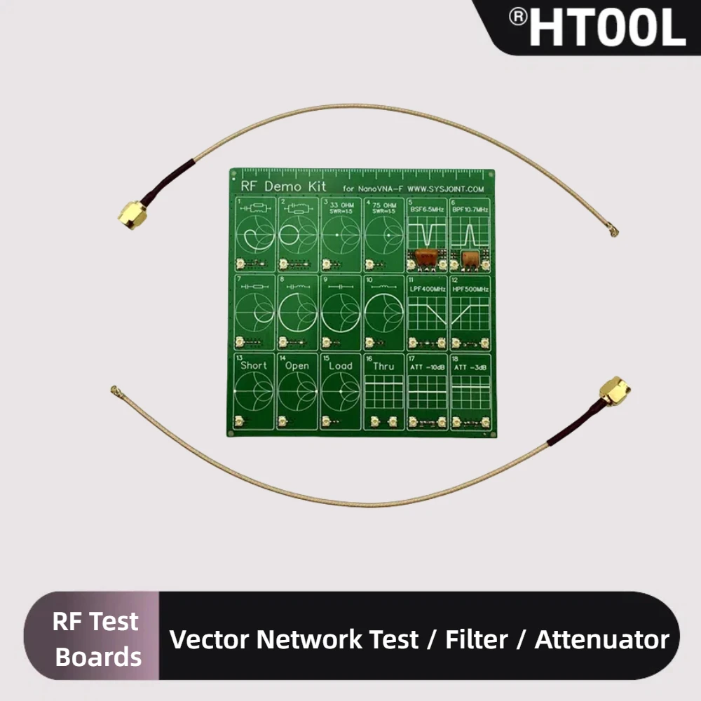 Плата радиочастотного тестирования, 18-функциональные модули Комплект демонстрации RF Модуль радиочастотного тестирования NanoVNA Плата векторного анализатора сети Модуль аттенюатора
Плата радиочастотного тестирования, 18-функциональные модули Комплект демонстрации RF Модуль радиочастотного тестирования NanoVNA Плата векторного анализатора сети Модуль аттенюатора
