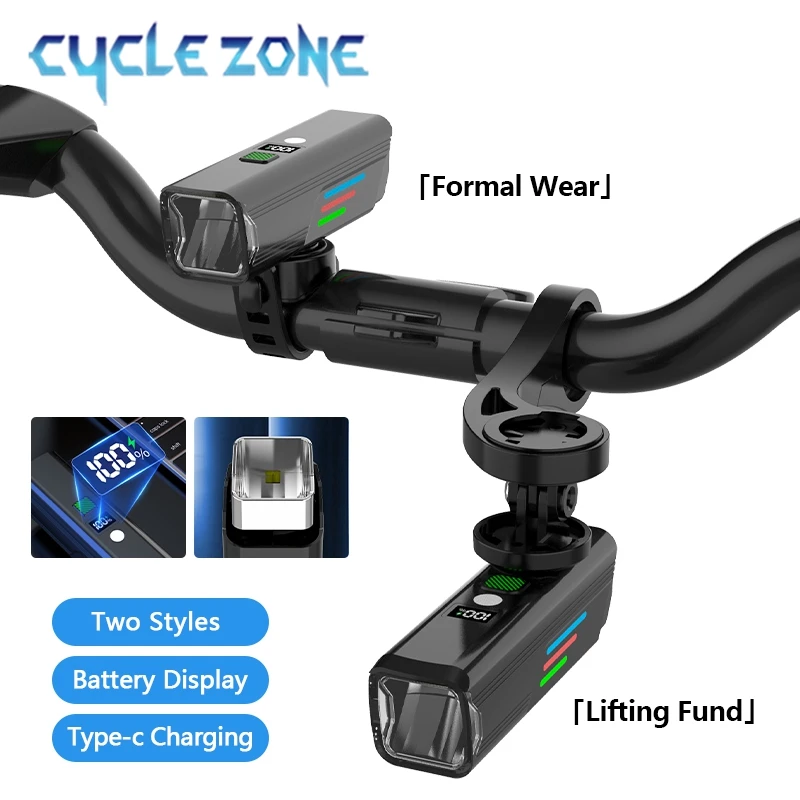 Bicycle Light Sensing Front Light Type-C Charging 12 Modes HeadLight MTB Road Bikes Cycling Accessories for Night Riding Safety 
Bicycle Light Sensing Front Light Type-C Charging 12 Modes HeadLight MTB Road Bikes Cycling Accessories for Night Riding Safety