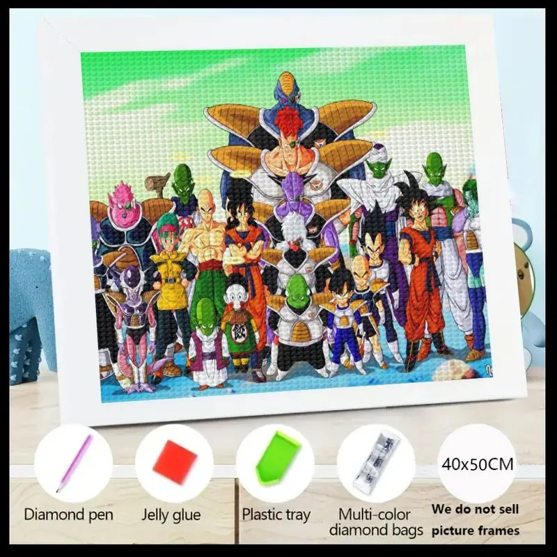 1 шт. Dragon Ball Z аниме манга 5D DIY полная дрель комплект алмазной живописи, Goku Vegeta Frieza и друзья большая группа персонажей Sparkli
1 шт. Dragon Ball Z аниме манга 5D DIY полная дрель комплект алмазной живописи, Goku Vegeta Frieza и друзья большая группа персонажей Sparkli