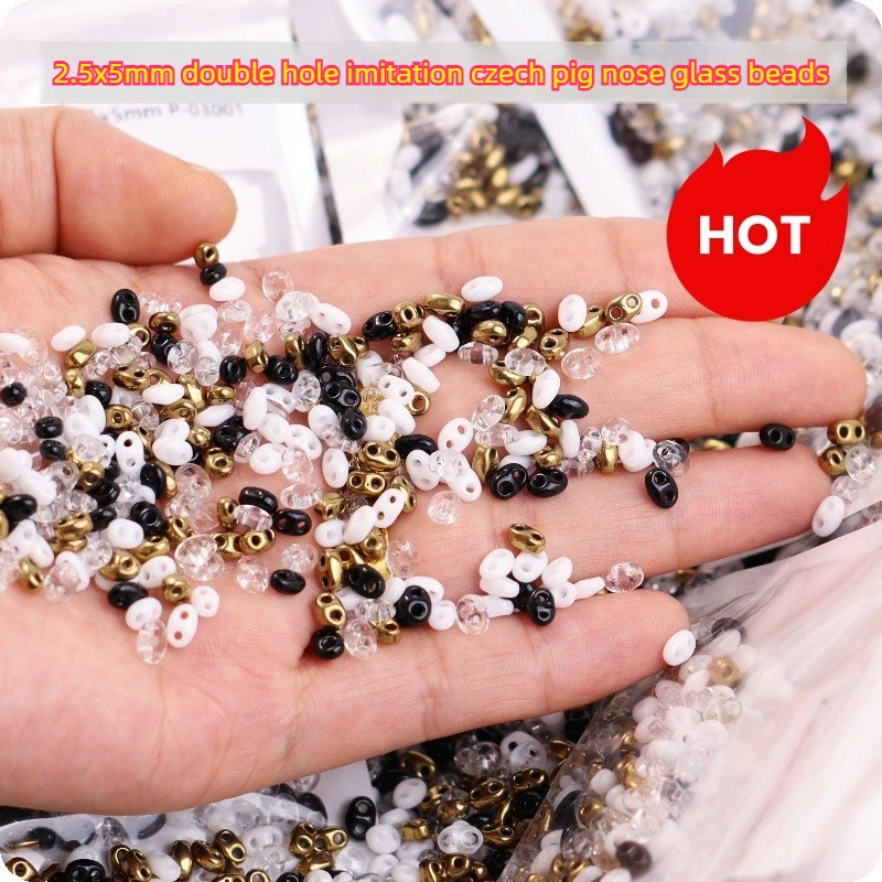 2.5X5mm Imitation Czech PigNose Glass Rice Beads Color-preserving DIY Handmade Beading Material Special-shaped Beads Accessories
2.5X5mm Imitation Czech PigNose Glass Rice Beads Color-preserving DIY Handmade Beading Material Special-shaped Beads Accessories