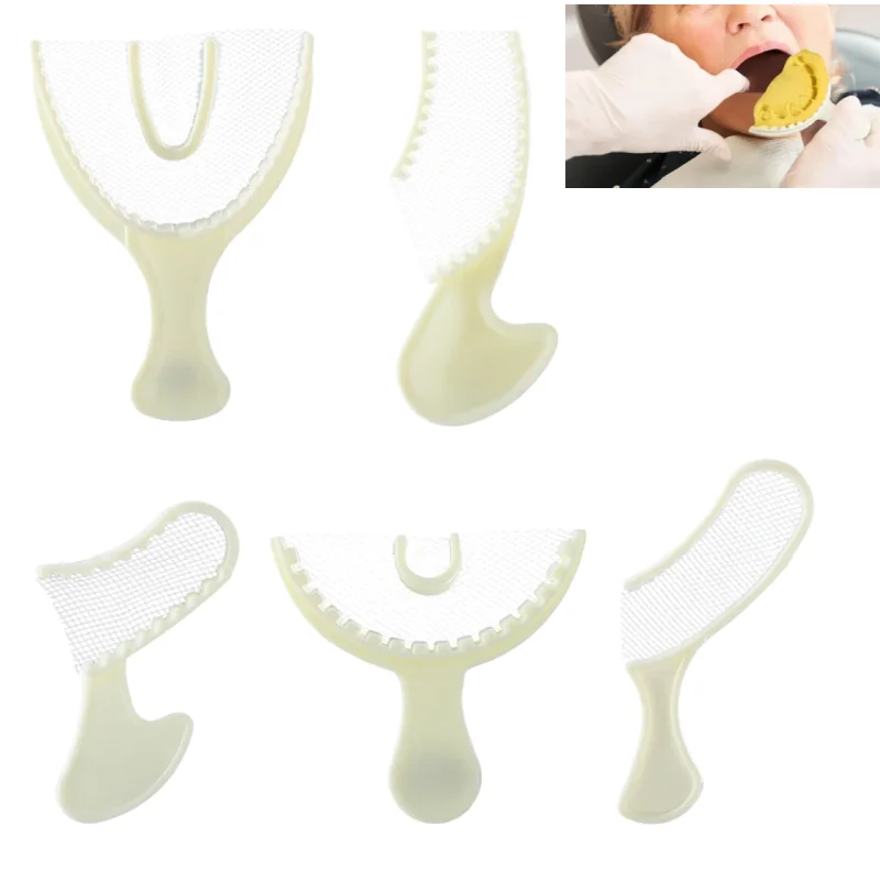 50pcs Disposable Dental Impression Trays Frame with Tear-Resistant Mesh Impression Trays for Oral Care Dentistry Impression
50pcs Disposable Dental Impression Trays Frame with Tear-Resistant Mesh Impression Trays for Oral Care Dentistry Impression