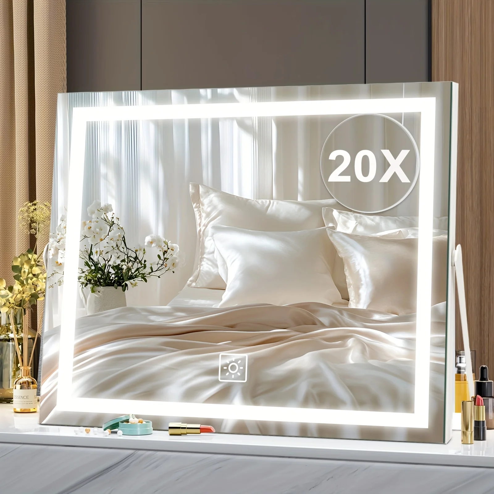 14-Inch Lighted Makeup Mirror with 15X Magnification • Smart Touch Controls • 3 Soft Light Modes (Warm, Natural, Cool) • Adjustable Brightness • Smooth 360° Rotation • Compact & Stable Design • Ideal for Daily Beauty Routines, Bathroom Use, or Gifting — T
14-Inch Lighted Makeup Mirror with 15X Magnification • Smart Touch Controls • 3 Soft Light Modes (Warm, Natural, Cool) • Adjustable Brightness • Smooth 360° Rotation • Compact & Stable Design • Ideal for Daily Beauty Routines, Bathroom Use, or Gifting — T