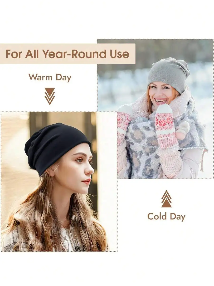 4pcs Lightweight Slouchy Beanie Hat for All Seasons Sleep Running Cycling Hiking
4pcs Lightweight Slouchy Beanie Hat for All Seasons Sleep Running Cycling Hiking
