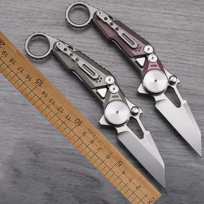 M390 Steel Sheet Titanium Alloy Handle Folding Knife Outdoor Camping Survival Play EDC Portable Tool
M390 Steel Sheet Titanium Alloy Handle Folding Knife Outdoor Camping Survival Play EDC Portable Tool