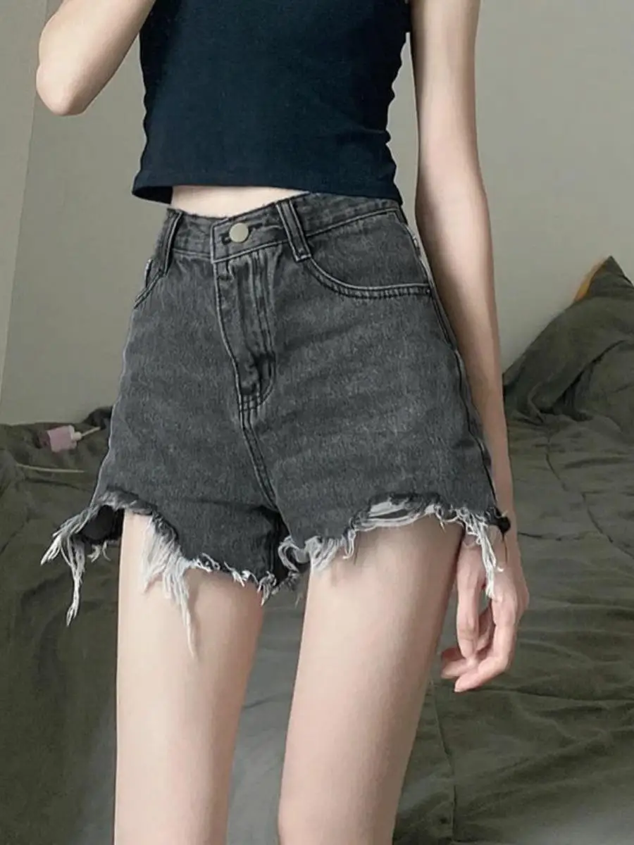 Ripped High Waist Skinny Jeans Shorts Women's plus Size Summer Thin Wide Leg Pants Straight A-Line Hot Pants Casual Denim
Ripped High Waist Skinny Jeans Shorts Women's plus Size Summer Thin Wide Leg Pants Straight A-Line Hot Pants Casual Denim