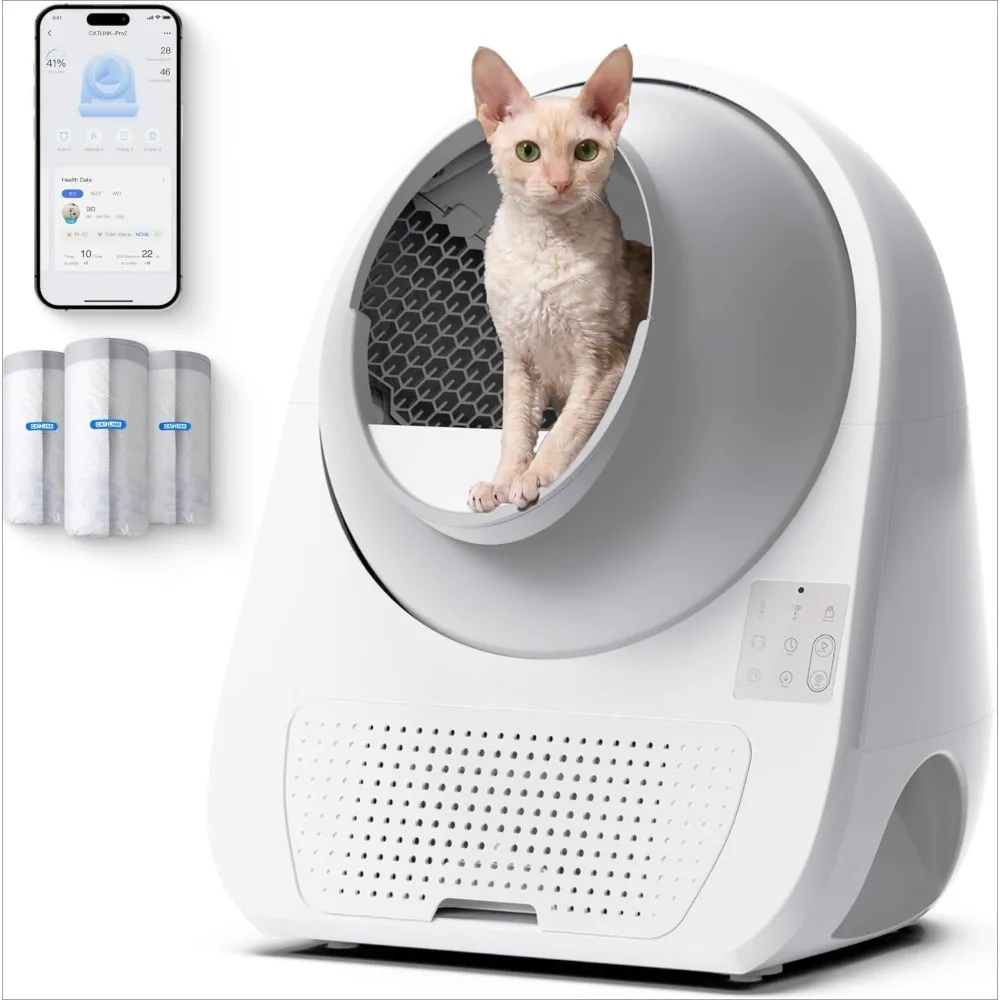 Self Cleaning Cat Litter Box for Multiple Cats, Health Monitoring, Automatic Litter Box with APP, Odor Control,Customized
Self Cleaning Cat Litter Box for Multiple Cats, Health Monitoring, Automatic Litter Box with APP, Odor Control,Customized