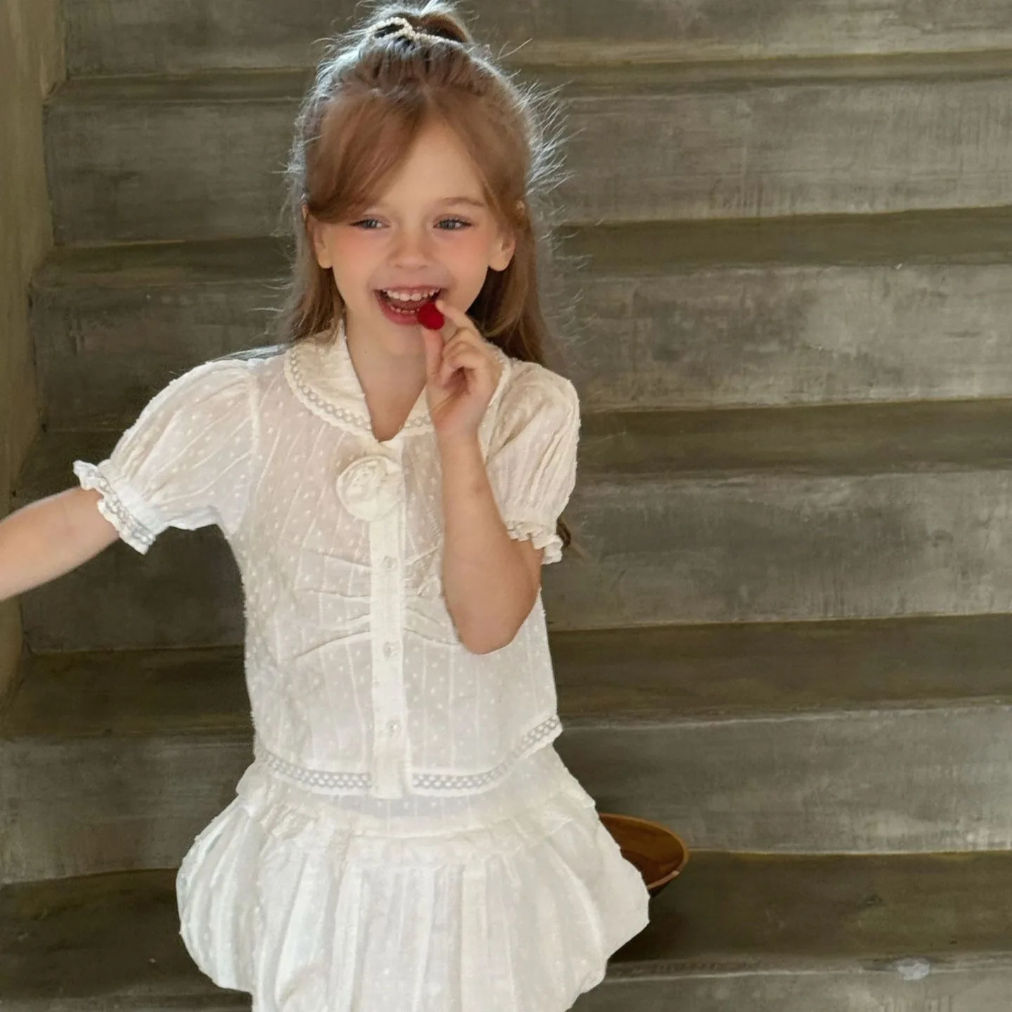 Girl Clothes Suit 2024 Summer New Children Wear Korean Style Girls Ballet Style Short-sleeved Skirt Short-sleeved Skirt Suit
Girl Clothes Suit 2024 Summer New Children Wear Korean Style Girls Ballet Style Short-sleeved Skirt Short-sleeved Skirt Suit