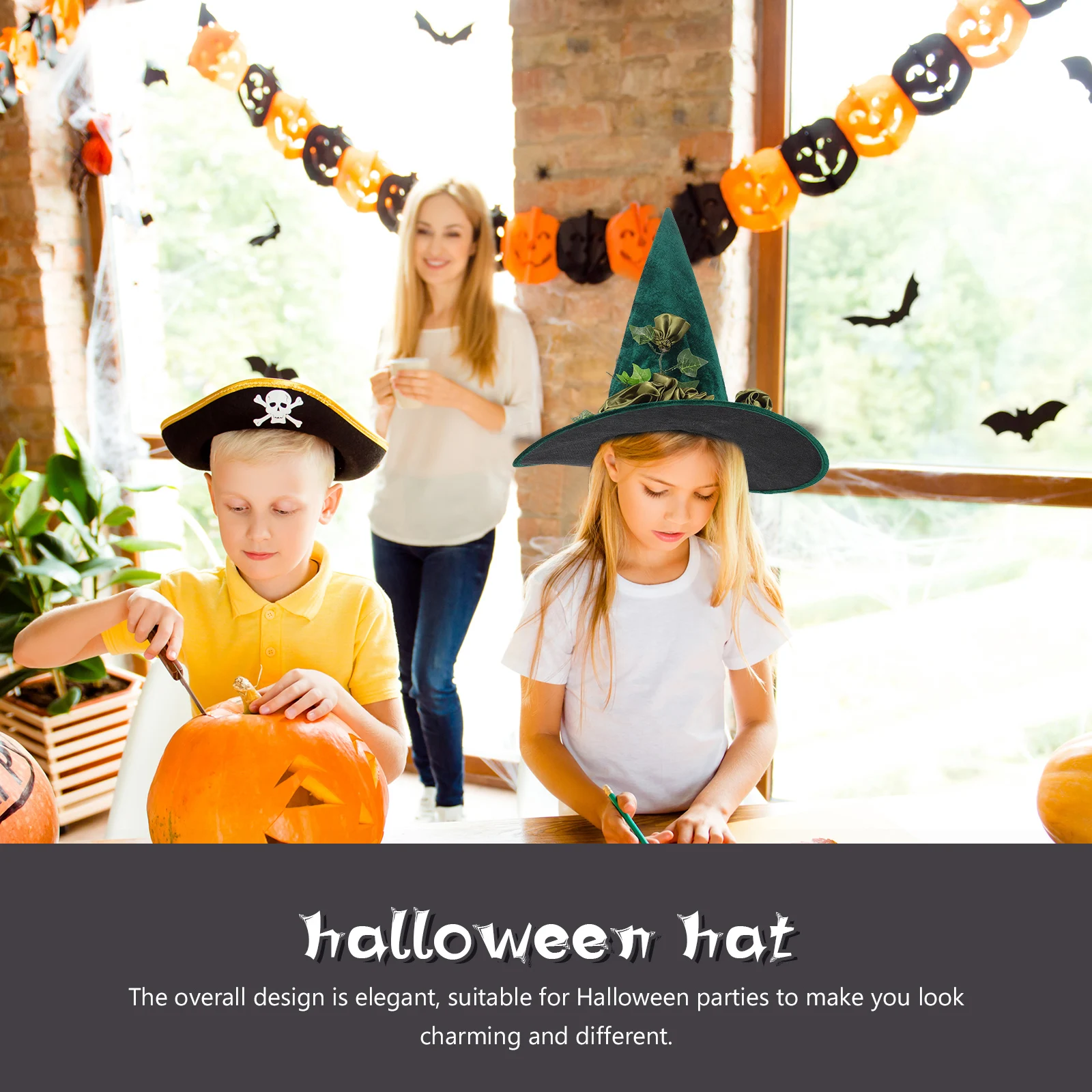 Halloween Witch Cosplay Flower Design Lint Hat Halloween Costume Party Prop Wide Brim Comfortable Reusable For Festival Cosplay
Halloween Witch Cosplay Flower Design Lint Hat Halloween Costume Party Prop Wide Brim Comfortable Reusable For Festival Cosplay
