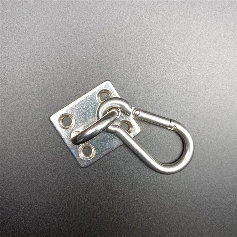 STLF M5 Stainless Steel 304 Square Pad Eye Plate With Carabiner Kit for Yoga Hammock Swing Punch Sack
STLF M5 Stainless Steel 304 Square Pad Eye Plate With Carabiner Kit for Yoga Hammock Swing Punch Sack