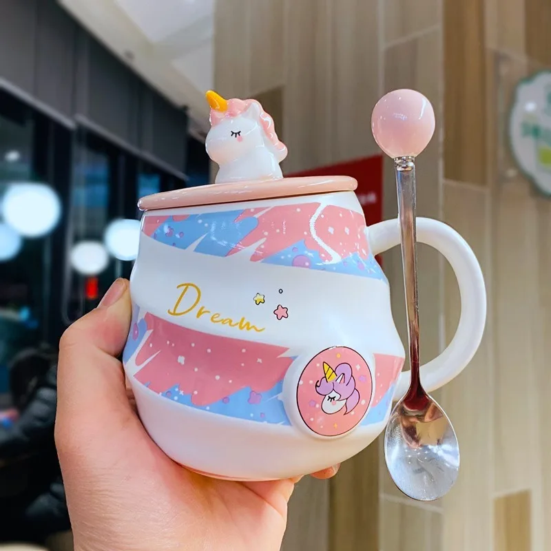 Cute Unicorn Ceramic Cup with High Beauty Coffee Cup with Spoon, Straw Box, Dust Stopper, Summer Couple's Small Water Cup Gift
Cute Unicorn Ceramic Cup with High Beauty Coffee Cup with Spoon, Straw Box, Dust Stopper, Summer Couple's Small Water Cup Gift