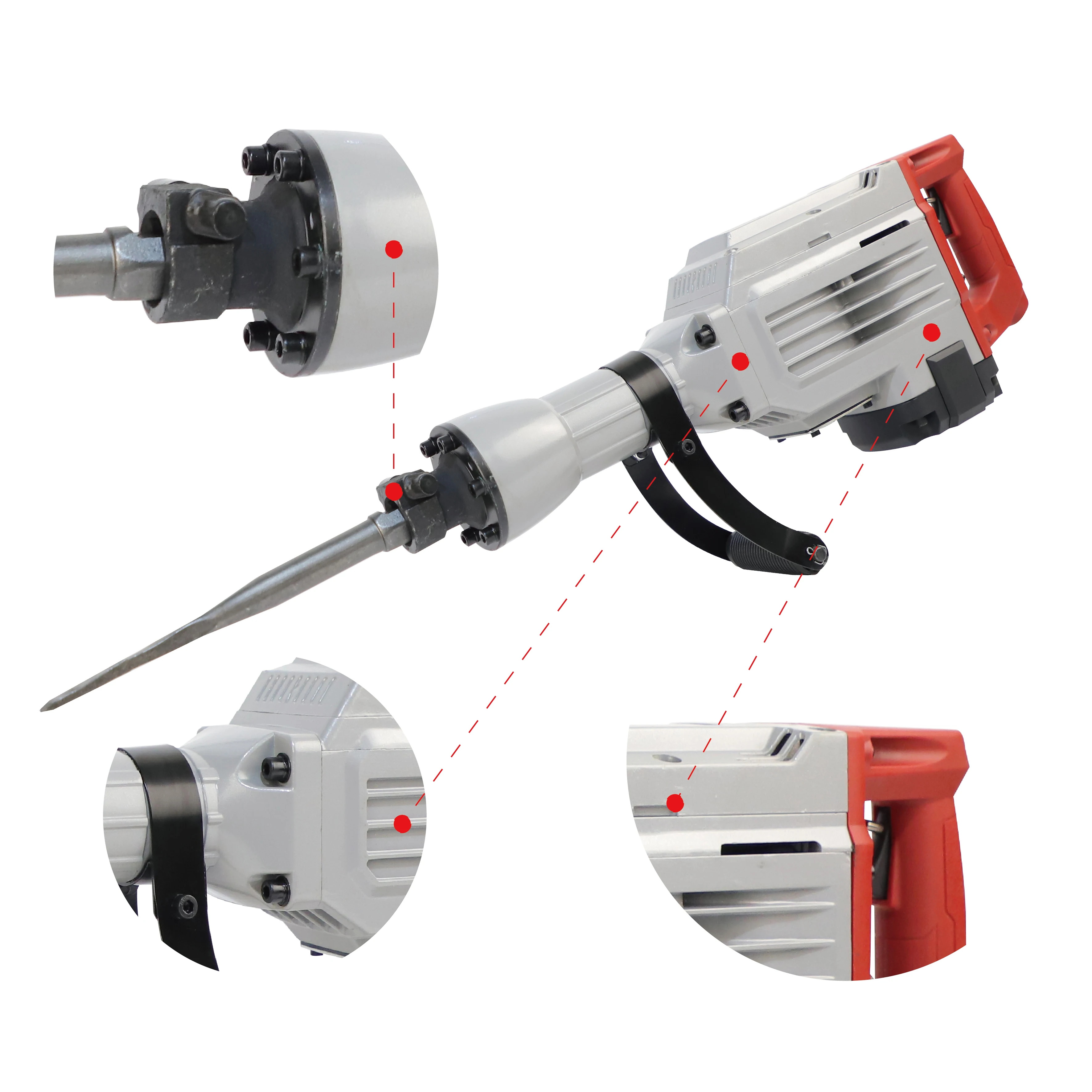 230V 95A Electric Tool Rock Chipping Breaker Rotary Jack Demolition Hammer Drill Machine For Concrete
230V 95A Electric Tool Rock Chipping Breaker Rotary Jack Demolition Hammer Drill Machine For Concrete