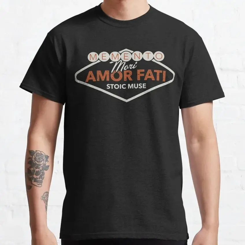 Viva Las Vegas Mori Amor Fati Funny Gift T Shirt for stoic philosophy Graphic clothes 100% cotton printed All size tops S-6XL
Viva Las Vegas Mori Amor Fati Funny Gift T Shirt for stoic philosophy Graphic clothes 100% cotton printed All size tops S-6XL
