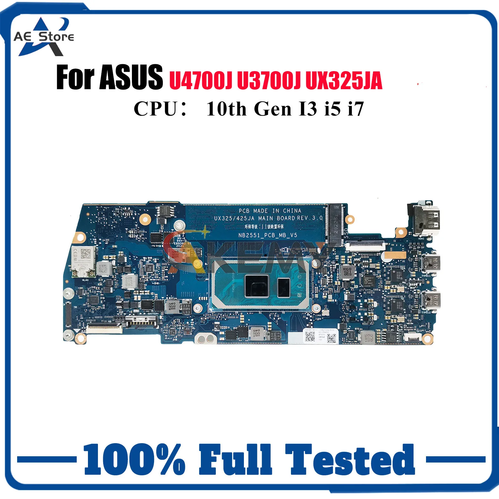 UX325JA Laptop Motherboard For ASUS ZenBook U3700J UX325J U4700J UX325JA Notebook Mainboard With 10th Gen I3 i5 i7 100% tests OK 
UX325JA Laptop Motherboard For ASUS ZenBook U3700J UX325J U4700J UX325JA Notebook Mainboard With 10th Gen I3 i5 i7 100% tests OK