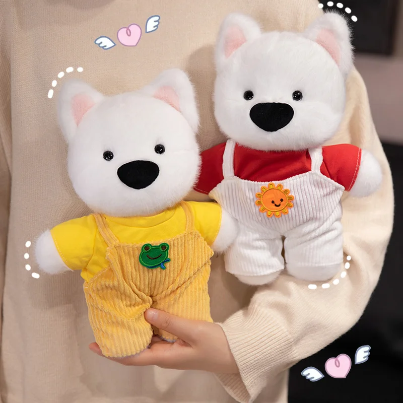 28CM Kawaii West Highland White Terrier Plush Toys Cute White Dog with Clothes Accessories Doll Funny Birthday Gift
28CM Kawaii West Highland White Terrier Plush Toys Cute White Dog with Clothes Accessories Doll Funny Birthday Gift