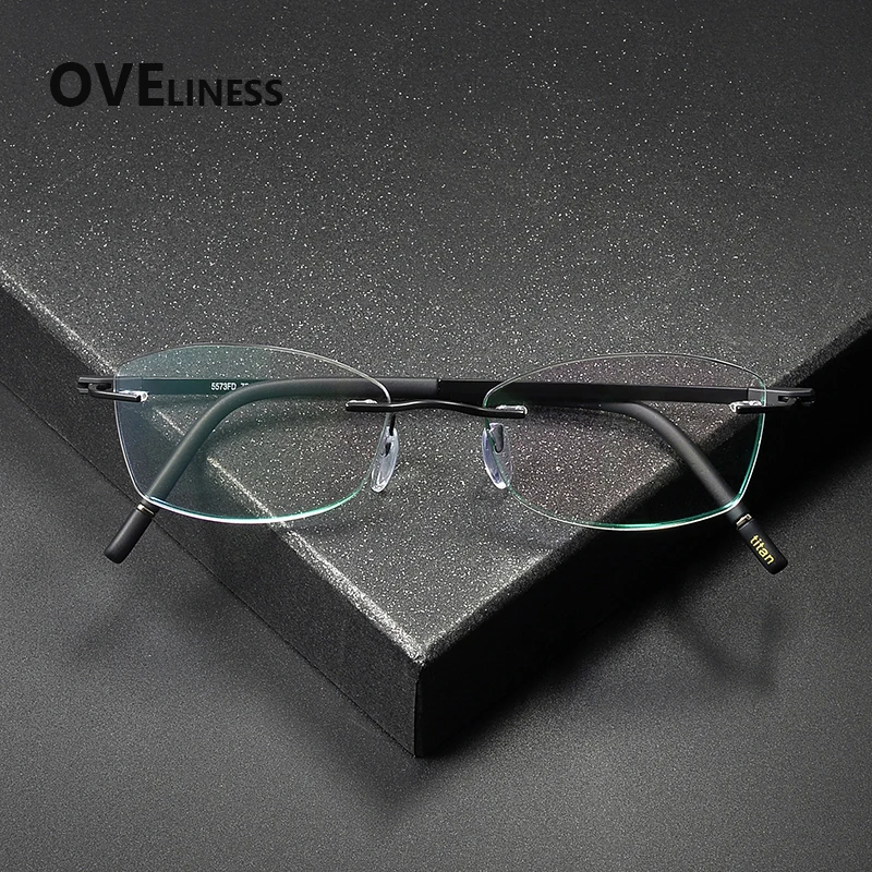 Pure Titanium Glasses Frame New Brand Design Rimless Cat eye Eyeglasses Frameless Women Ultralight Japanese Eyewear
Pure Titanium Glasses Frame New Brand Design Rimless Cat eye Eyeglasses Frameless Women Ultralight Japanese Eyewear