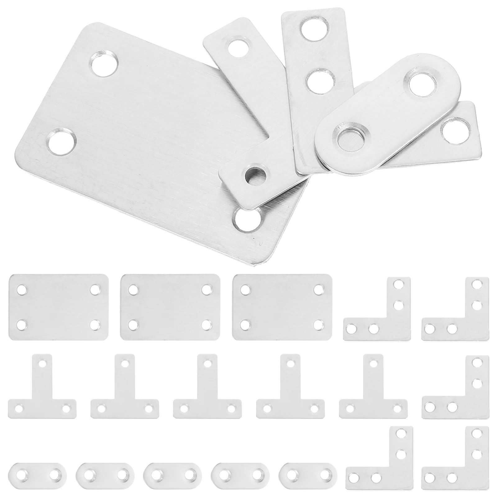 22pcs Stainless Steel Flat Straight Mending Heavy Duty Corner Braces For Wood Furniture Repair Joining Home Renovation L-Shaped
22pcs Stainless Steel Flat Straight Mending Heavy Duty Corner Braces For Wood Furniture Repair Joining Home Renovation L-Shaped