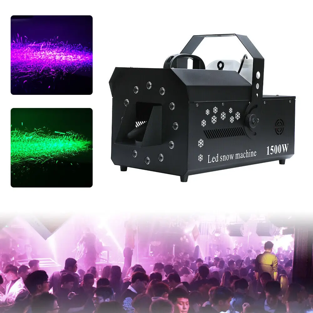 1500W Stage Snowflake Machine Snow Machine DJ Atmosphere Snow Effect Machine with Remote
1500W Stage Snowflake Machine Snow Machine DJ Atmosphere Snow Effect Machine with Remote