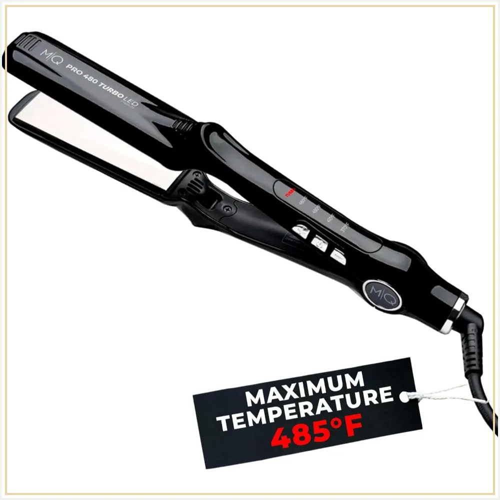 Professional Titanium Flat Iron 480°F Turbo - Bivolt, Anatomic Design, Ultra-Smooth, Mirror Effect - 3 Passes Needed, Perfect Straightening - Heating Safe Control, Ionized Plates - Black
Professional Titanium Flat Iron 480°F Turbo - Bivolt, Anatomic Design, Ultra-Smooth, Mirror Effect - 3 Passes Needed, Perfect Straightening - Heating Safe Control, Ionized Plates - Black
