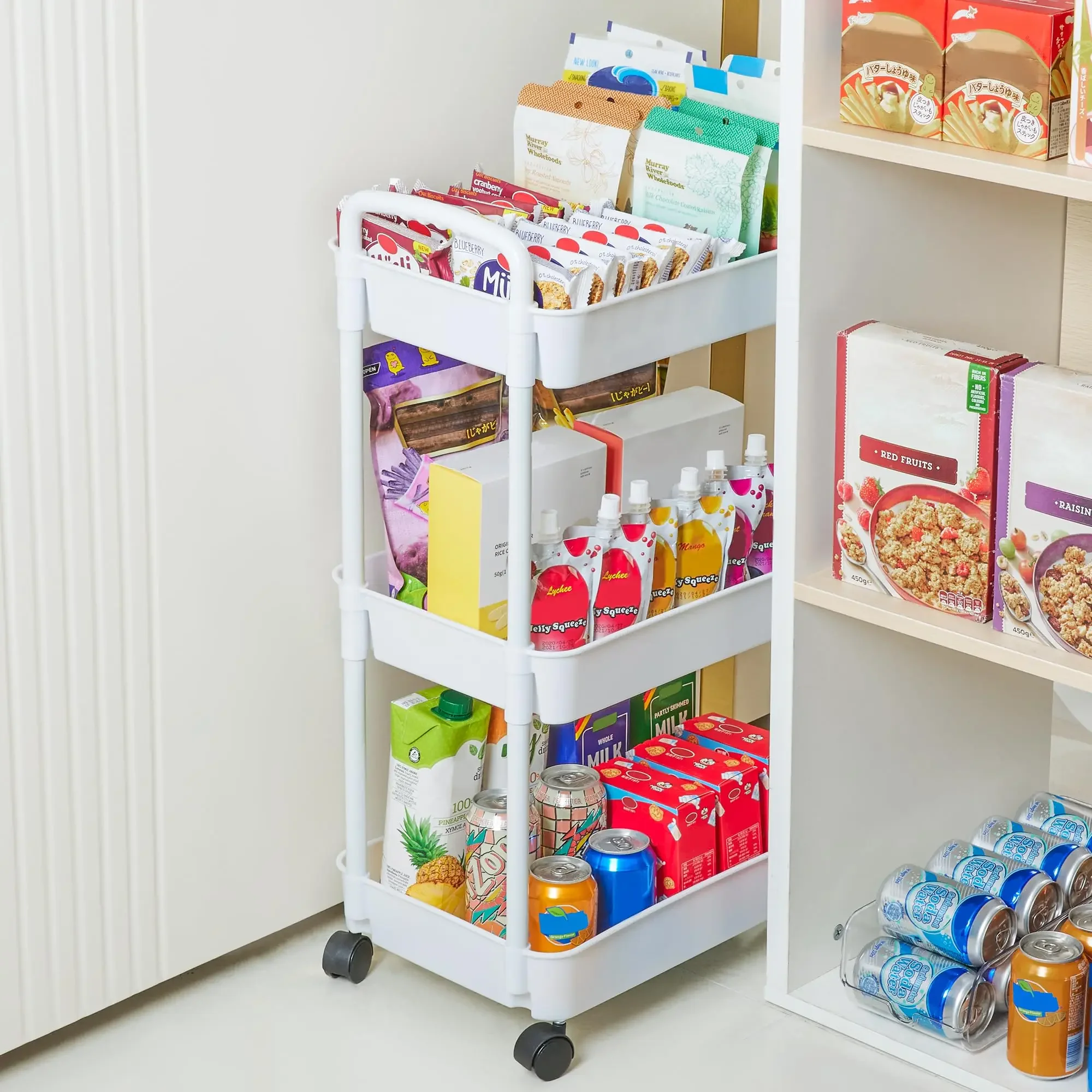 Plastic Rolling Utility Cart with Handle Storage Trolley for Office, Living Room, Kitchen, Movable Storage Organizer with Wheel
Plastic Rolling Utility Cart with Handle Storage Trolley for Office, Living Room, Kitchen, Movable Storage Organizer with Wheel