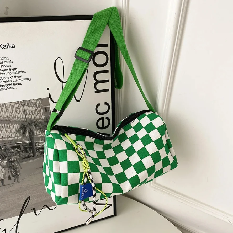 Plaid Shoulder Bag for Women Handbag CrossBorder Canvas Leisure Fashion Bag Ladies Embroidered Han Female Pocket Purse
Plaid Shoulder Bag for Women Handbag CrossBorder Canvas Leisure Fashion Bag Ladies Embroidered Han Female Pocket Purse