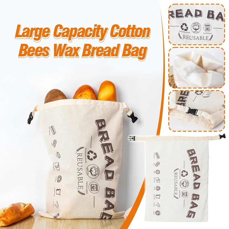 Reusable Beeswax Bread Bag Large Cotton Sourdough Storage Bag Eco-Friendly Food Wrap for Homemade Bread Kitchen
Reusable Beeswax Bread Bag Large Cotton Sourdough Storage Bag Eco-Friendly Food Wrap for Homemade Bread Kitchen