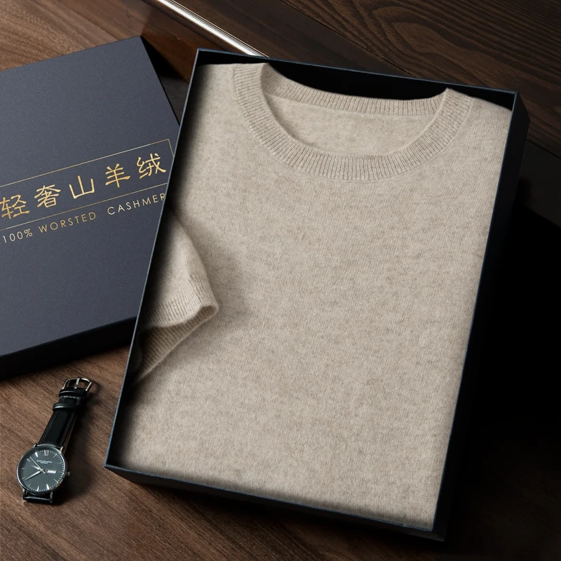 2026 Spring/Summer New 100% Pure Cashmere Men's High Quality Round Neck Knitted Short Sleeve Business and Leisure Men's T-shirt
2026 Spring/Summer New 100% Pure Cashmere Men's High Quality Round Neck Knitted Short Sleeve Business and Leisure Men's T-shirt