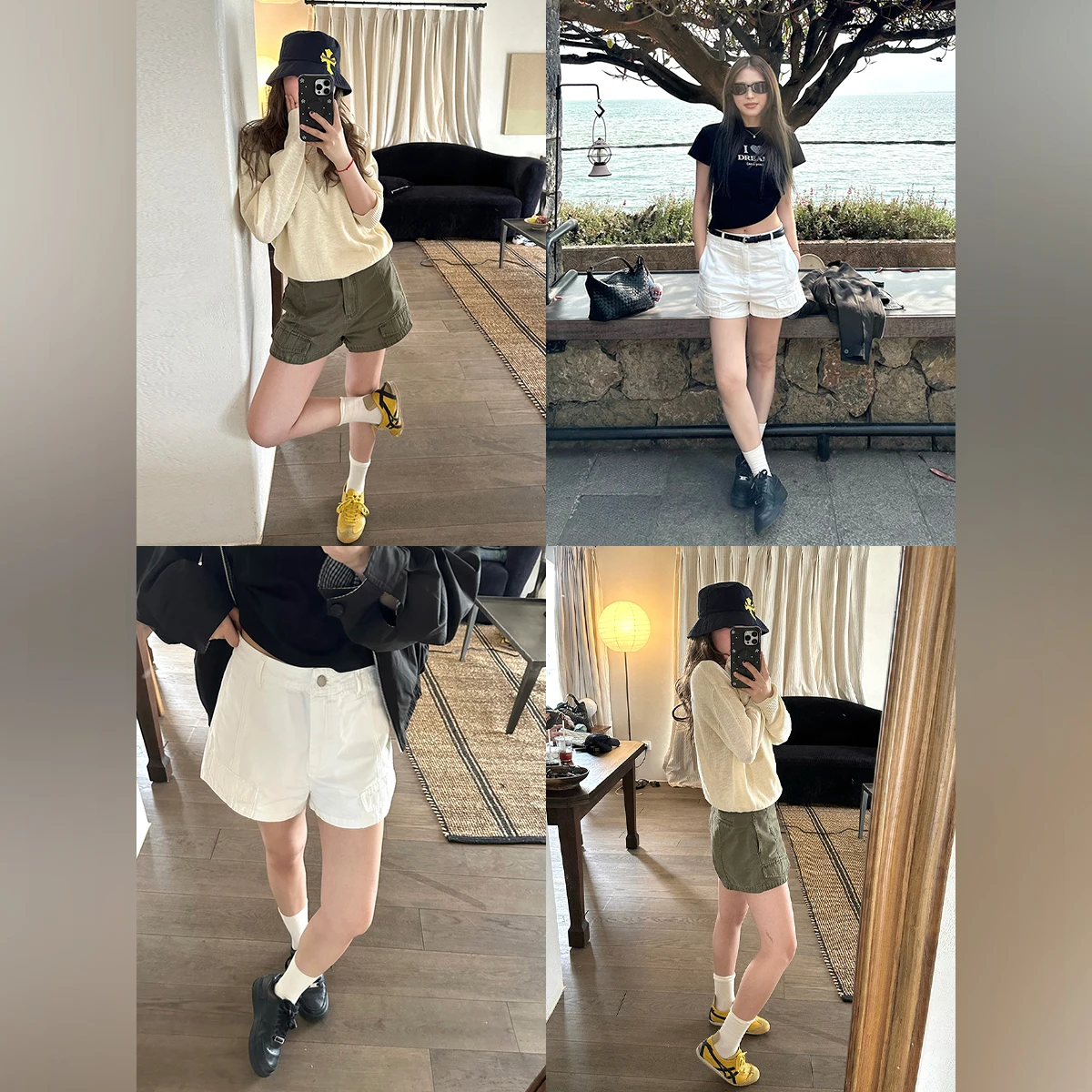 Retro Heavyweight Pure Cotton Washed Short Pants Workwear Style Women's Casual Trousers with Pockets Straight Leg Natural Waist
Retro Heavyweight Pure Cotton Washed Short Pants Workwear Style Women's Casual Trousers with Pockets Straight Leg Natural Waist
