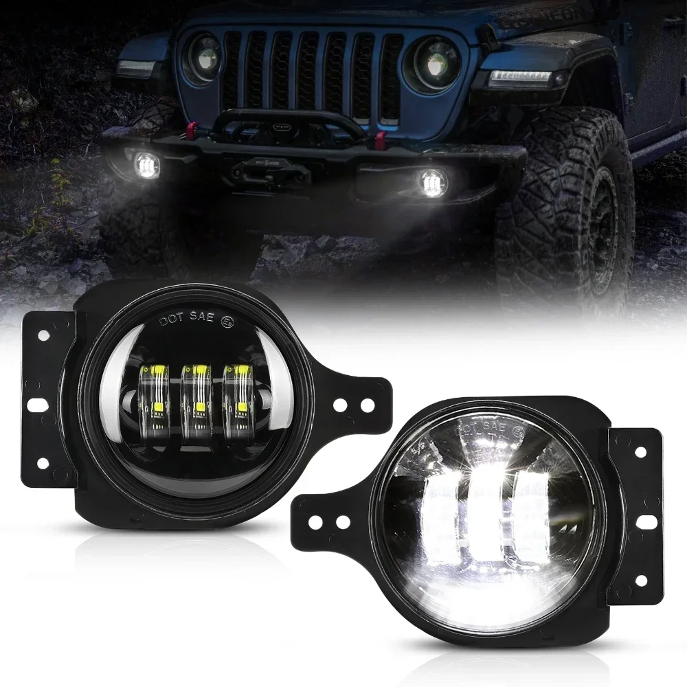 4-дюймовый светодиодный противотуманный фонарь для Jeep Wrangler JL 2018-2023 6000K Белый свет Светодиодный вспомогательный ближний фонарь с пластиковыми/стальными кронштейнами
4-дюймовый светодиодный противотуманный фонарь для Jeep Wrangler JL 2018-2023 6000K Белый свет Светодиодный вспомогательный ближний фонарь с пластиковыми/стальными кронштейнами